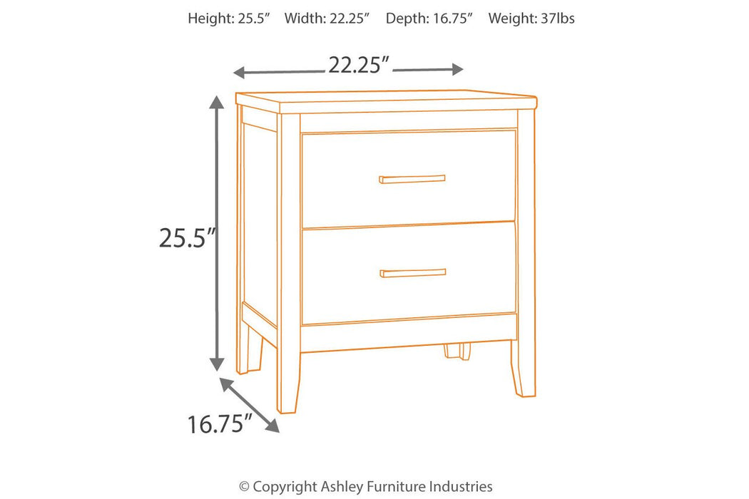 Olivet Silver Nightstand - Lara Furniture