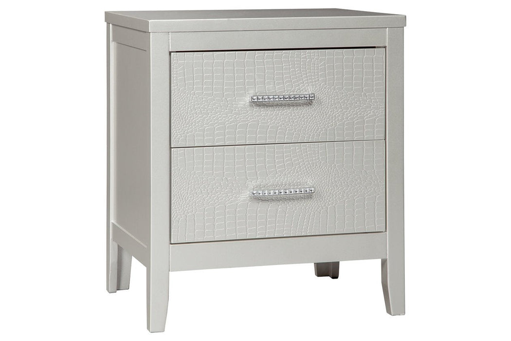 Olivet Silver Nightstand - Lara Furniture