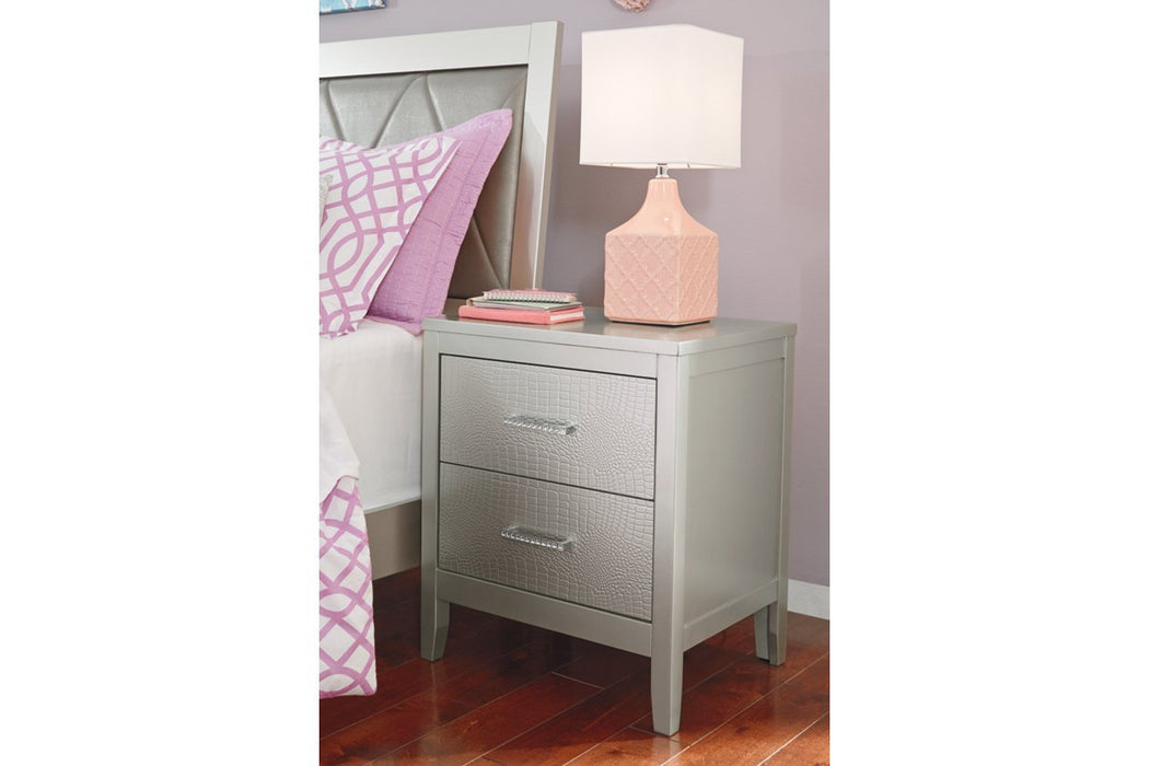 Olivet Silver Nightstand - Lara Furniture