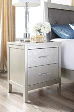 Olivet Silver Nightstand - Lara Furniture