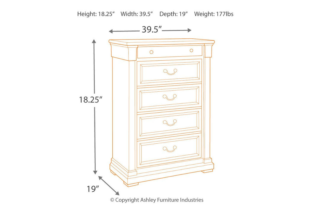 Bolanburg Two-tone Chest of Drawers - Lara Furniture