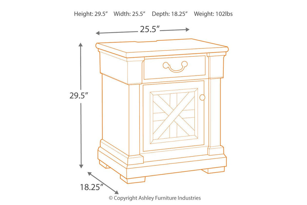 Bolanburg Two-tone Nightstand - Lara Furniture