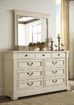 Bolanburg Antique White Bedroom Mirror - Lara Furniture