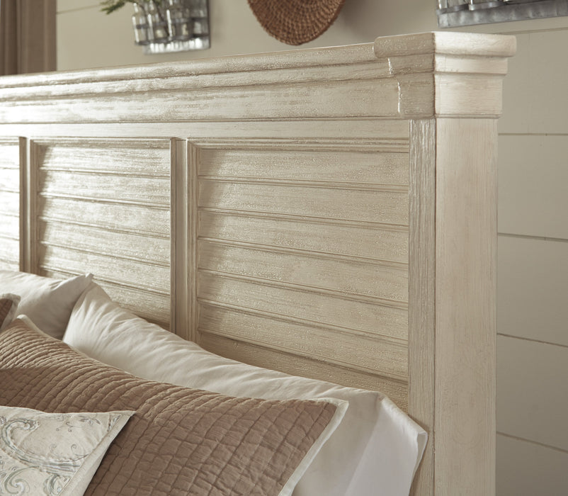 Bolanburg Antique White Louvered Panel Bedroom Set - Lara Furniture