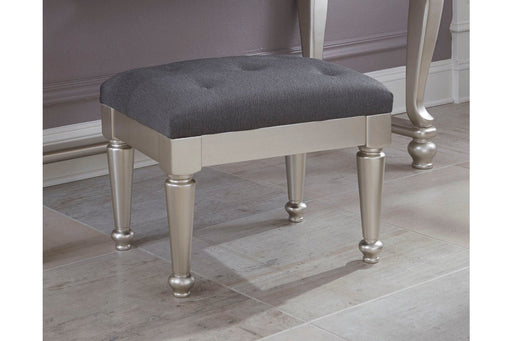 Coralayne Silver Stool - Lara Furniture