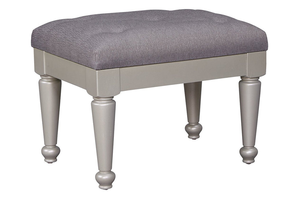 Coralayne Silver Stool - Lara Furniture