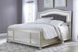 Coralayne Silver Upholstered King Panel Bed - Lara Furniture