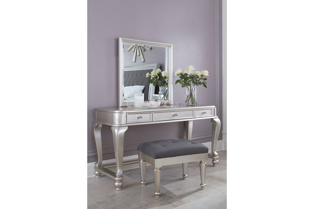 Coralayne Silver Stool - Lara Furniture