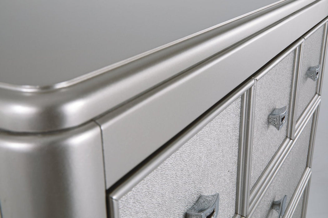 Coralayne Silver Chest of Drawers - Lara Furniture