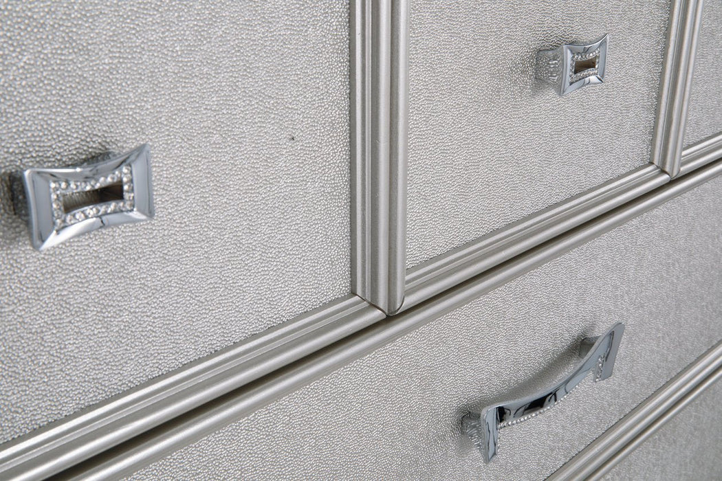 Coralayne Silver Chest of Drawers - Lara Furniture