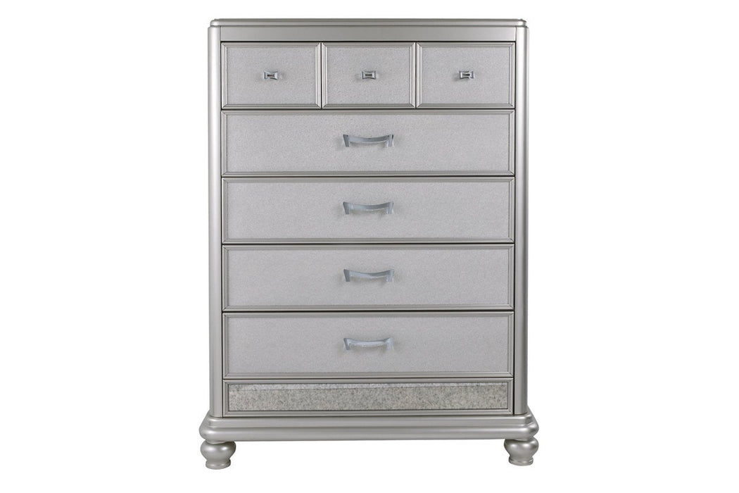 Coralayne Silver Chest of Drawers - Lara Furniture