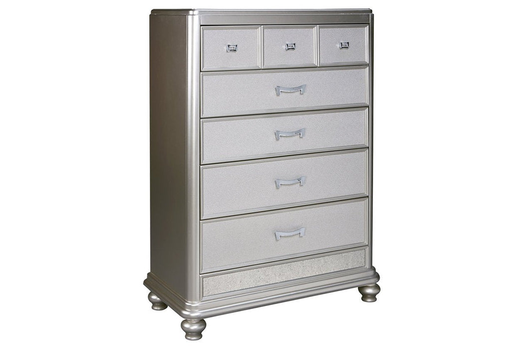 Coralayne Silver Chest of Drawers - Lara Furniture