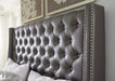 Coralayne Gray Upholstered Panel Bedroom Set - Lara Furniture