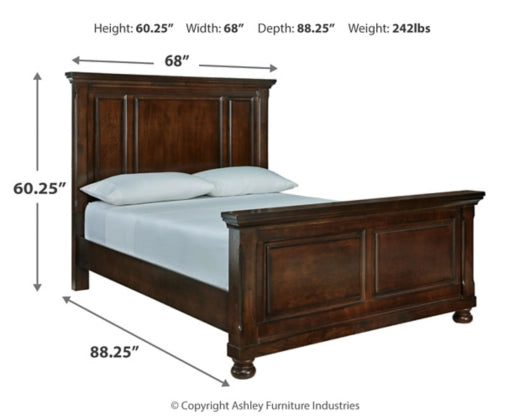 Porter Rustic Brown Queen Panel Bed