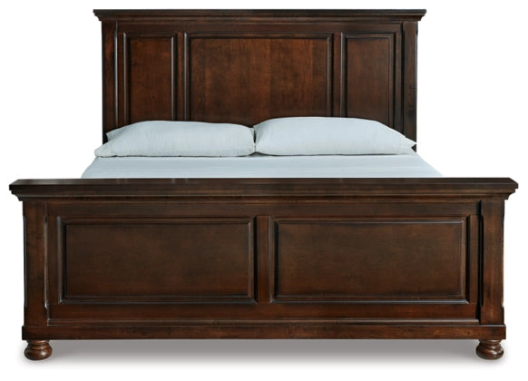 Porter Rustic Brown King Panel Bed