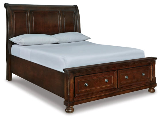 Porter Rustic Brown Queen Sleigh Bed