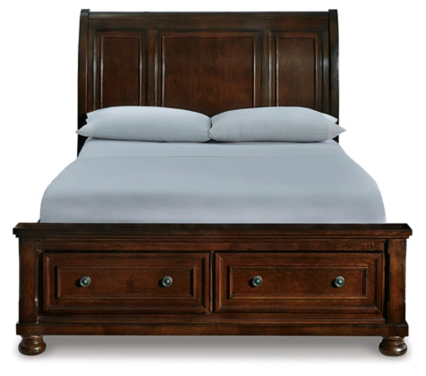 Porter Rustic Brown Queen Sleigh Bed