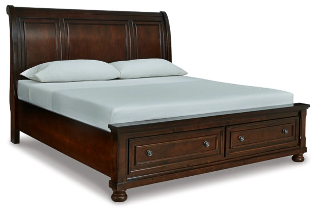 Porter Rustic Brown King Sleigh Bed