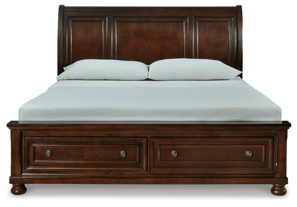 Porter Rustic Brown King Sleigh Bed