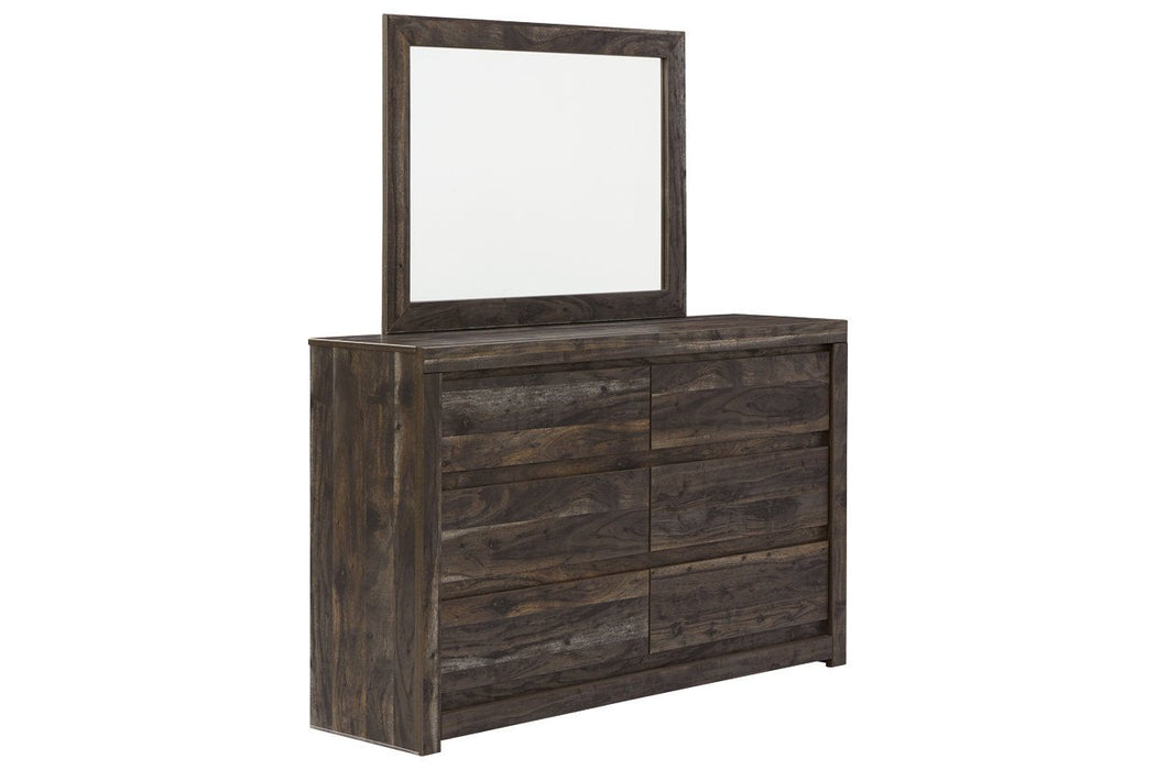 Vay Bay Charcoal Bedroom Mirror - Lara Furniture