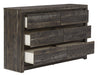 Vay Bay Charcoal Bookcase Bedroom Set - Lara Furniture