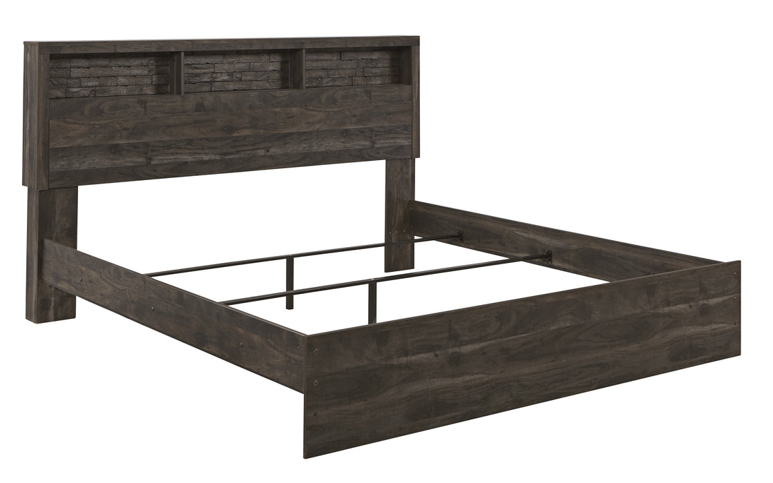 Vay Bay Charcoal King Panel Bed - Lara Furniture