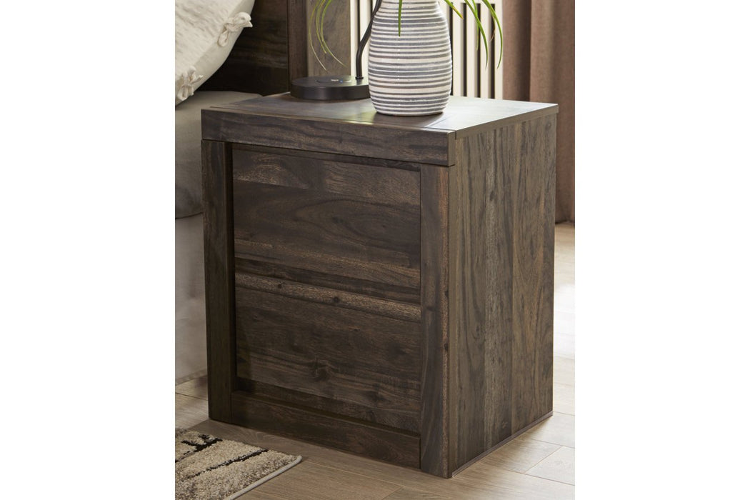 Vay Bay Charcoal Nightstand - Lara Furniture