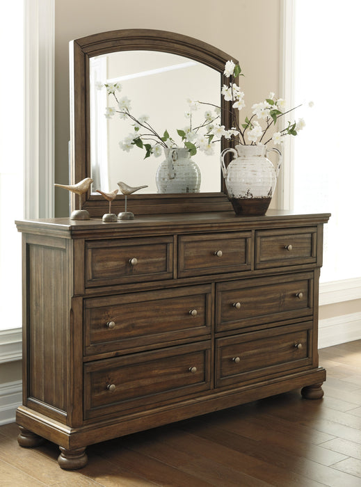 Flynnter Medium Brown Panel Bedroom Set - Lara Furniture