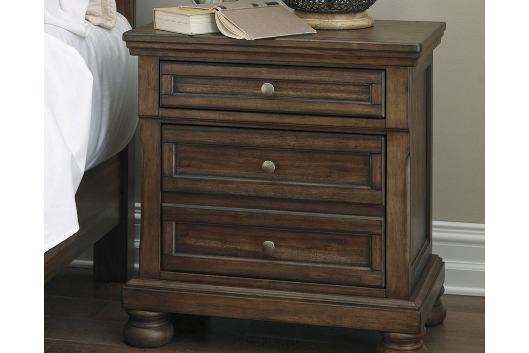 Flynnter Medium Brown Nightstand - Lara Furniture