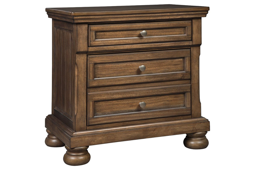 Flynnter Medium Brown Nightstand - Lara Furniture