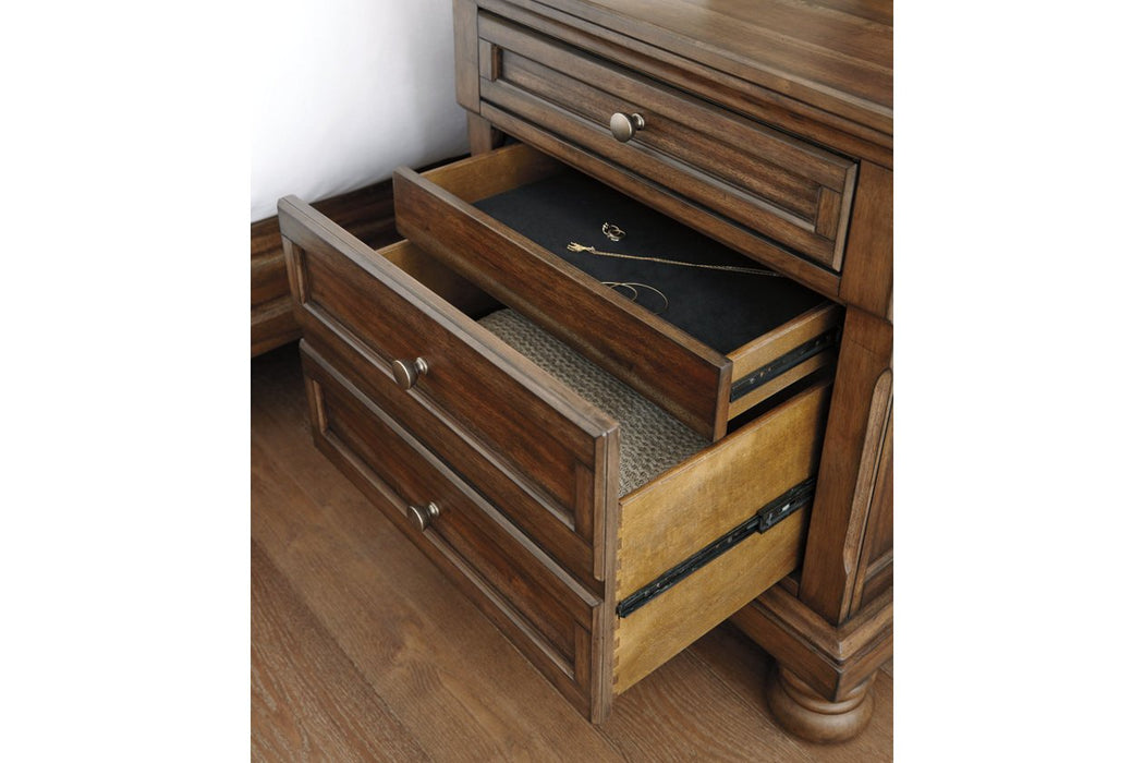 Flynnter Medium Brown Nightstand - Lara Furniture