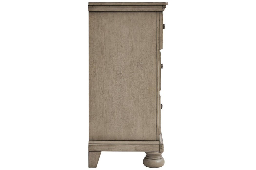 Lettner Light Gray Chest of Drawers - Lara Furniture