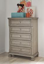 Lettner Light Gray Chest of Drawers - Lara Furniture