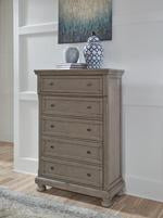 Lettner Light Gray Chest of Drawers - Lara Furniture