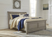 Lettner Light Gray Sleigh Bedroom Set - Lara Furniture