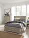 Lettner Light Gray Full Storage Platform Sleigh Bed - Lara Furniture