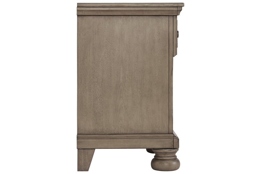 Lettner Light Gray Nightstand - Lara Furniture