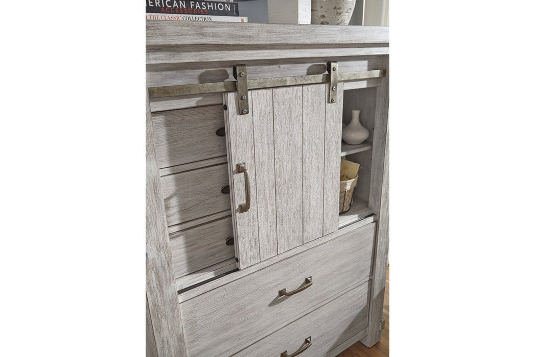 Brashland White Chest of Drawers - Lara Furniture