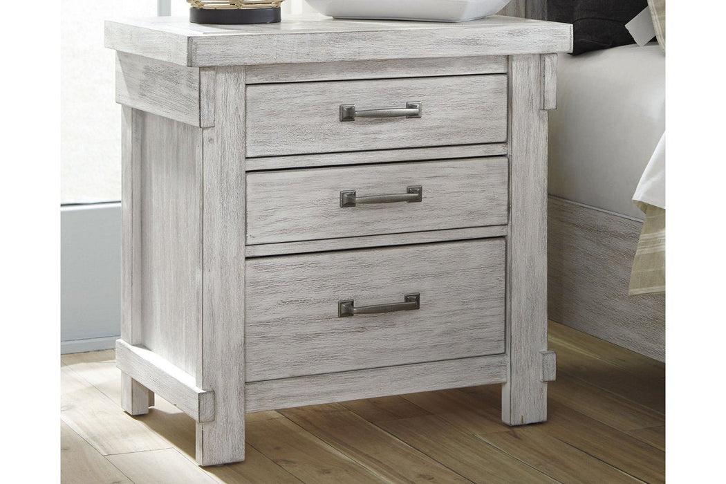 Brashland White Nightstand - Lara Furniture