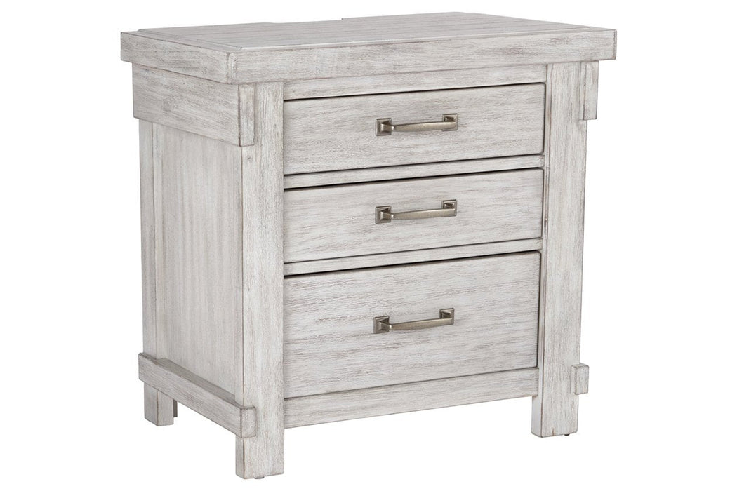 Brashland White Nightstand - Lara Furniture