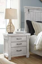 Brashland White Nightstand - Lara Furniture