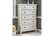 Robbinsdale Antique White Chest of Drawers - Lara Furniture