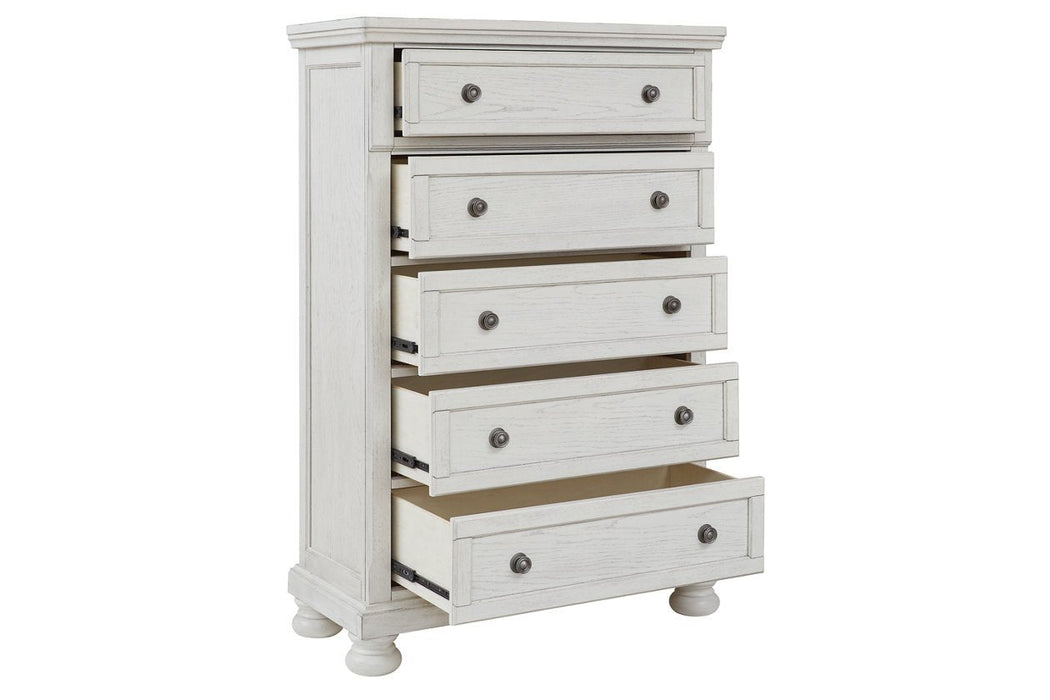 Robbinsdale Antique White Chest of Drawers - Lara Furniture