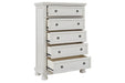 Robbinsdale Antique White Chest of Drawers - Lara Furniture