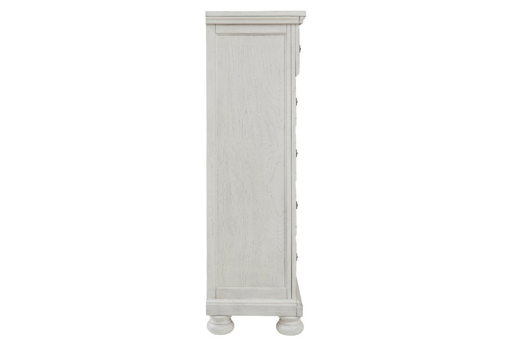 Robbinsdale Antique White Chest of Drawers - Lara Furniture