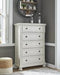 Robbinsdale Antique White Chest of Drawers - Lara Furniture