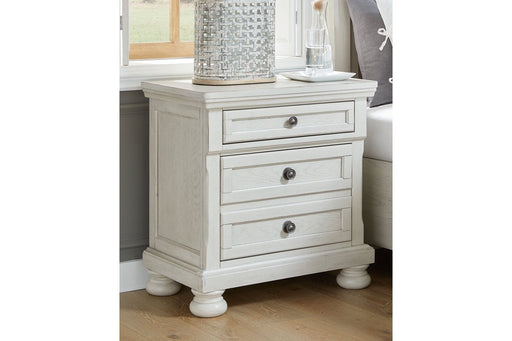 Robbinsdale Antique White Nightstand - Lara Furniture