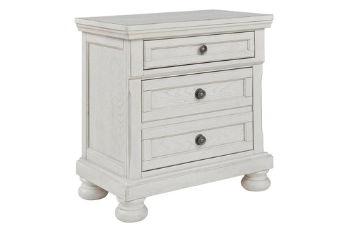 Robbinsdale Antique White Nightstand - Lara Furniture