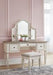 Realyn Two-tone Vanity and Mirror with Stool - Lara Furniture