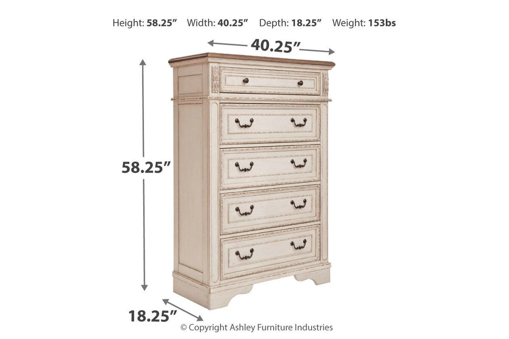 Realyn Two-tone Chest of Drawers - Lara Furniture